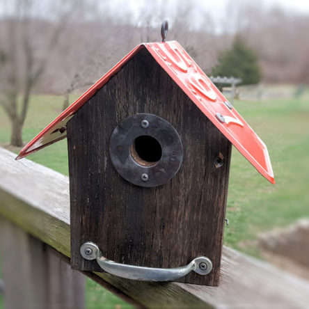 Antique License Plate Wren House